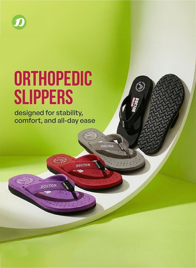 DOCTOR EXTRA SOFT Comfort Flip Flops for Women | Soft Cushion Comfortable Daily Wear Anti Slip Lightweight Slippers | Doctor Extra Soft D-16 - Image 5